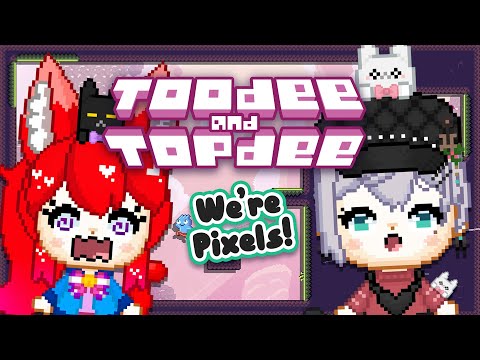 【Toodee and Topdee】These puzzles are getting tough!! Combining brainpower with @GamingWithMim 💞