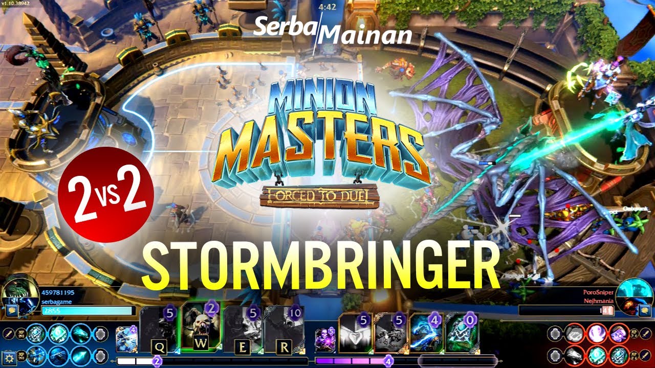 minion masters gameplay  strombringer 2vs2 pc  indonesia