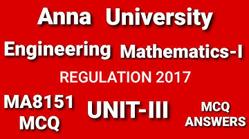 MA8151/Engineering Mathematics-I/ Mcq questions/ ANNA UNIVERSITY ONLINE EXAMINATION/UNIT-III/TAMIL