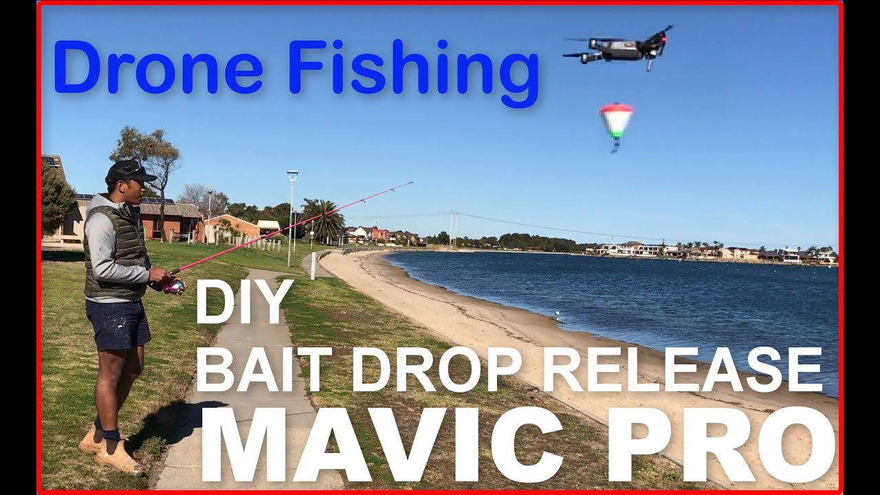 The Original) Drone fishing - How To DIY FREE Bait Dropper MAVIC PRO 