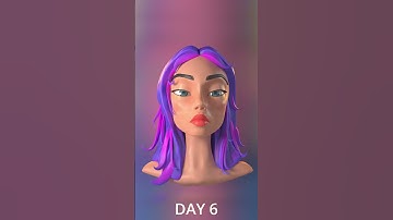 My 10-days 3D Sculpting progression in Blender #shorts #sculpture #sculpting