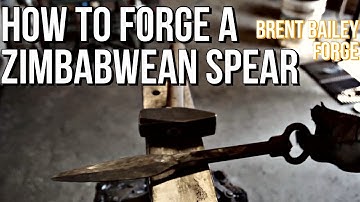 Talking through how to forge Zimbabwean Spear with Brent Bailey- Anvil Forging