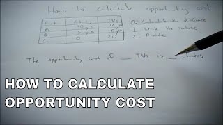 How to calculate opportunity costs
