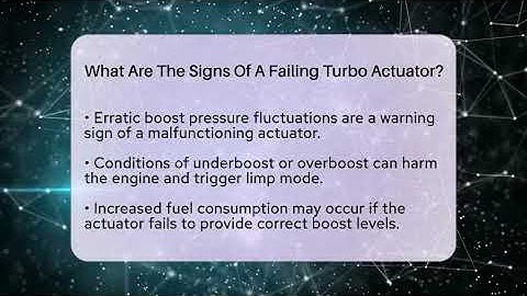 What Are The Signs Of A Failing Turbo Actuator? - Talking Tech Trends