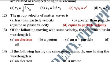 Pg Trb Physics Unit 8 Quantum Mechanics