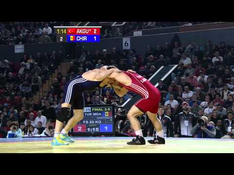 55Kg Final 3-5 match 01 - Freestyle Wrestling - European Championships 2013