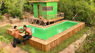 Build Most Craft Bamboo House Villa And Craft BamBoo Swimming Pools ,Fish Pound Part I