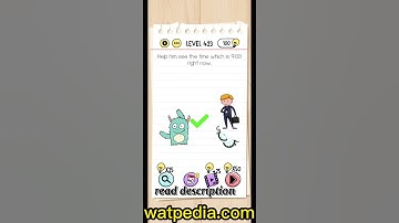 Brain Test Level 423  Help him see the time which is 9.00 right now