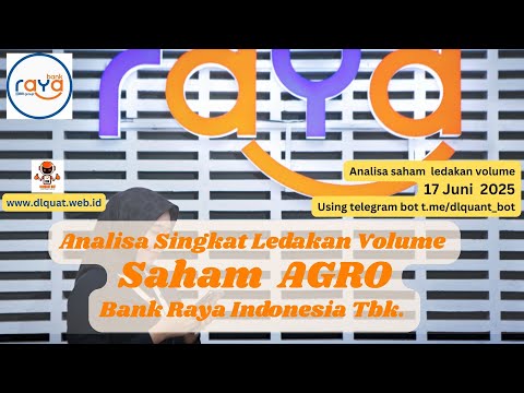 AGRO, Analisa Saham Ledakan Volume  , Bank Raya Indonesia Tbk., 17 Juni  2025