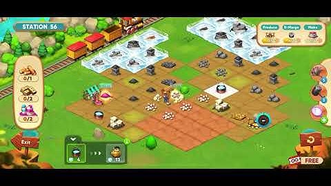 Merge Train Town #Station 56 get 3 stars