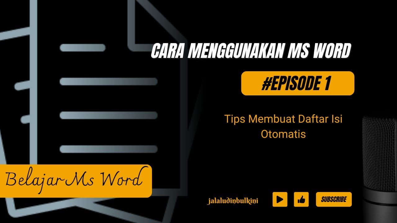 Cara Membuat Daftar Isi Otomatis di Microsoft Word dengan Mudah - YouTube