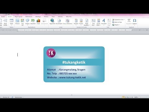  Cara  Membuat  Desain  Kartu Nama dengan MS  WORD  YouTube