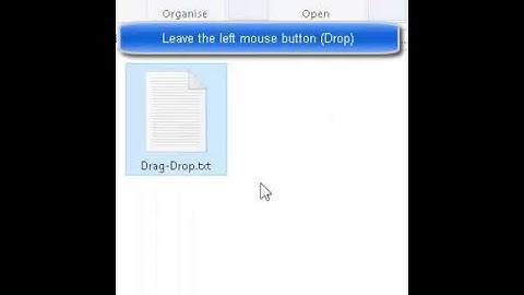 Drag and Drop in Windows