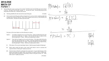 DSE maths core 2014 paper1 #19bii and iii probability nCr nPr expected value