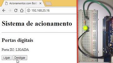 Acionando saídas digitais do Arduino com HTML - BUTTONS