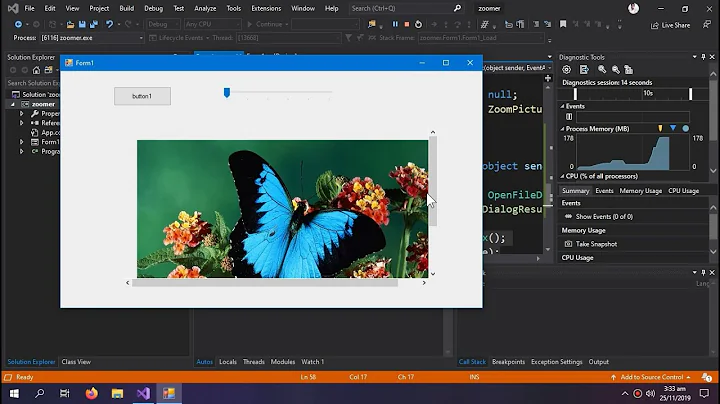 Amplía y reduce imágenes en PictureBox | Windows Form C#