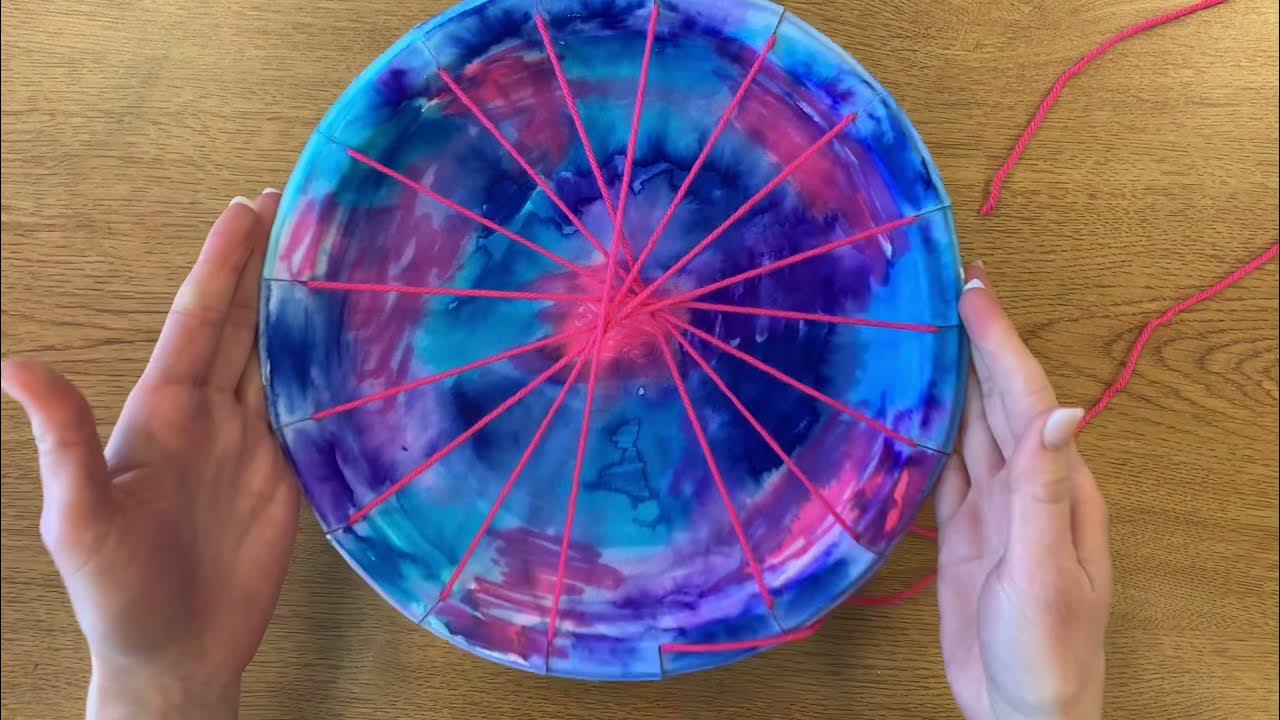 Setting Up Paper Plate Loom YouTube