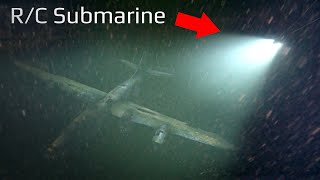 Exploring A Crashed Wwii Bomber With My R/C Submarine