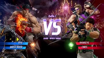 MARVEL VS. CAPCOM: INFINITE Ryu Alt. Costume,Ghost Rider Alt. Costume Gameplay In Arcade Mode