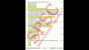 Simple Harmonic Motion MCQs Sindh Academy Umerkot #Shorts