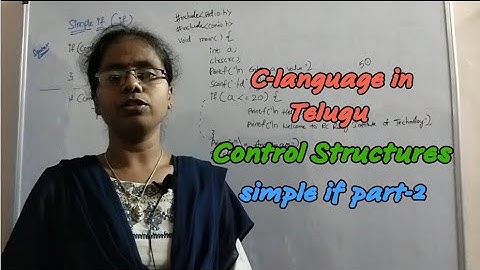 Control Structures|simple if part-2|@RC REDDY INSTITUTE OF TECHNOLOGY ATP BY JYOSHNA RANI DEVIREDDY|