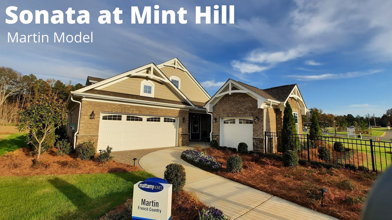 2022 Martin model. Sonata at Mint Hill. Lovely ranch plan w/guest sweet | New homes Charlotte NC