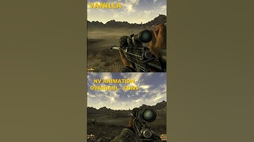 Fallout New Vegas Anti Material Rifle Animation Comparison : Vanilla vs Modded