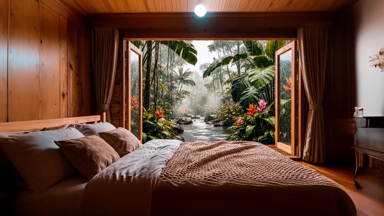 🎧Jungle Creek Rain Sounds for Sleep & Stress Relief
