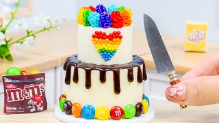Miniature 2 Tier Cake 🌈 Make The Most Satisfying Cake In Tiny Kitchen | Tiny Chocolate Ideas