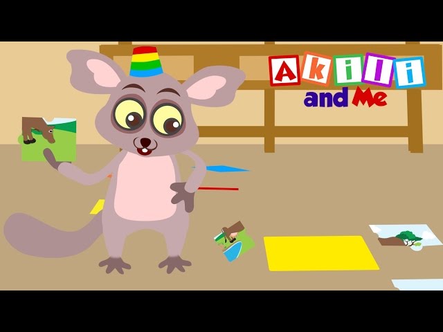 Do a puzzle with Bush Baby! | Akili and Me | Preschool cartoons from Africa!
