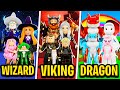 WIZARD FAMILY vs VIKING FAMILY vs DRAGON FAMILY in Roblox BROOKHAVEN RP!!