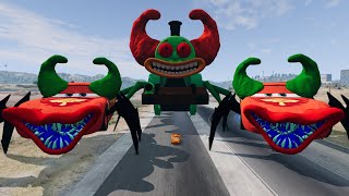 Epic Escape: Lightning McQueen vs Giant Spider Head Eater | McQueen vs McQueen | BeamNG.Drive