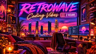 Synthwave for Coding 🌆 2-Hour in a Retro Neon City