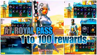 A7 ROYAL PASS IS HERE - 1 TO 100 REWARDS FIRST LOOK / LEVEL 50 UPGRADE WEAPON AND FREE REWARDS