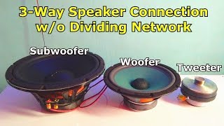 How To Wire 3 Way Speaker W O Dividing Network Tweeter Woofer Subwoofer Wiring Setup Youtube In 2021 Subwoofer Wiring Electronic Circuit Projects Tweeter