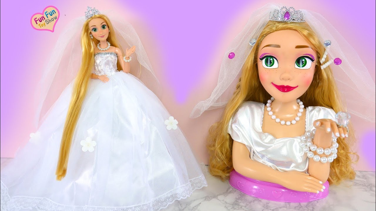 Giant Princess Rapunzel  Barbie  Doll Bridal Makeover Boneka  