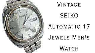 Vintage SEIKO Automatic 17 Jewels Men's Watch Japan 7009811LR For Restoration Project