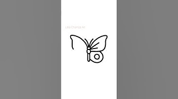 Drawing a Red Butterfly | Easy quick draw series 13 | Little Champs Art