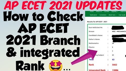 AP ICET 2021 Branch & integrated Ranks Released//How to check AP ECET 2021 Integrated & Branch Ranks