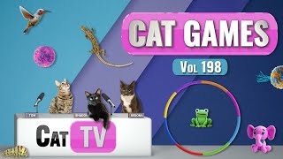 CAT Games | Ultimate Cat TV Compilation Vol 198 | 8 HOURS  🐝🐞🦋🦎🦜🐜🐭🧵 screenshot 3