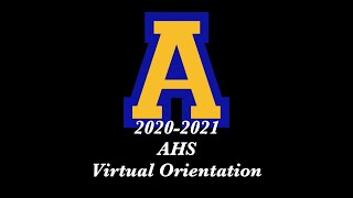 AHS 2020 Virtual Orientation