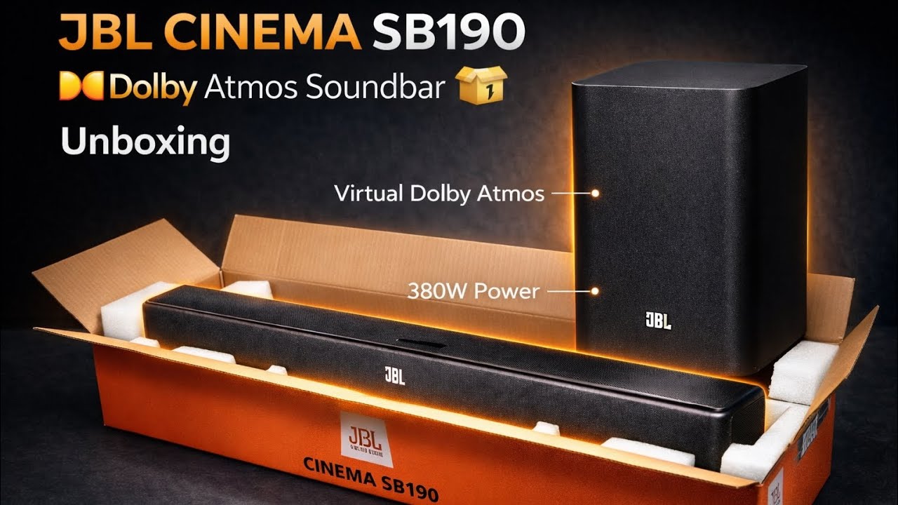 JBL Cinema SB190 🔊 Unboxing & Setup | Dolby Atmos Experience