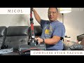 Micol Handheld Cordless Stick Vacuum - Brushless motor head, LED lights &amp; pivoting extension pole