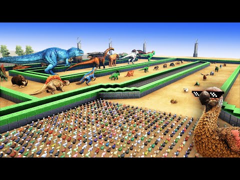 1000 DODOS VS EVERY ARK DINOSAUR | DODO DEATHRUN🦤