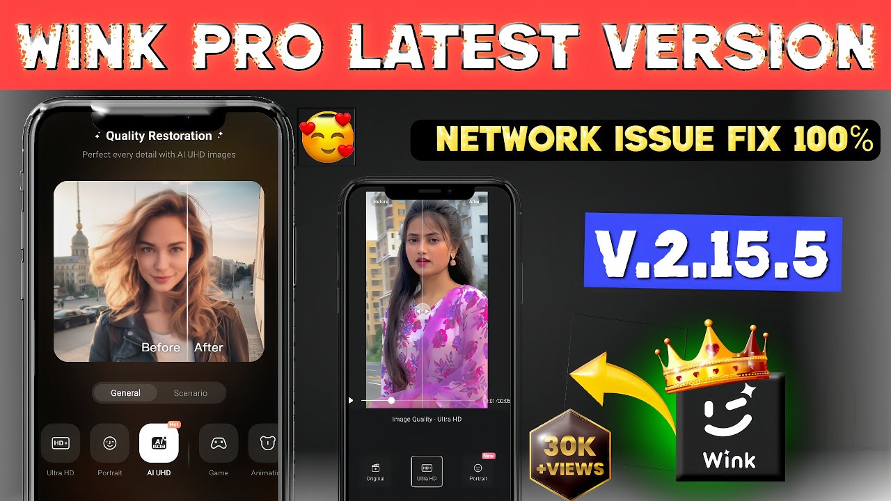 Wink Pro v2.15.5 | 100% Network Issue Fix | AI UHD Ultra HD Quality Update