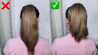 Лайфхак для девушек: как сделать объемный хвост / HAIR HACK: How to do voluminous ponytail