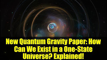 New Quantum Gravity Paper: How Can We Exist in a One-State Universe? Explained!