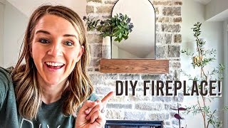 HOW TO APPLY VENEER STONE TO A FIREPLACE || BUILDING A FIREPLACE || DIY