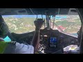 Winair cockpit view landing at st barths airport sbhtffj