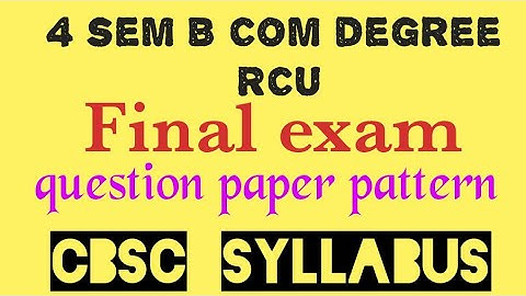 B Com 4th sem RCU corporate communications final exam question paper pattern @EEdjoin 